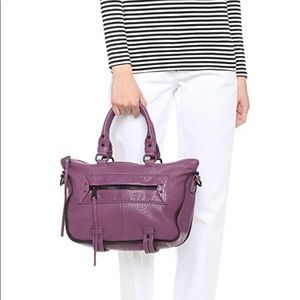 She + Lo Purple Leather Designer Handbag
